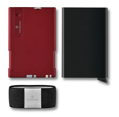 Victorinox Tarjetero Inteligente Rojo (0.7250.13) – Smart Card Wallet 10 Funciones