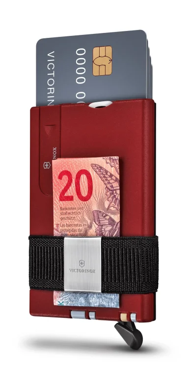 Victorinox Tarjetero Inteligente Rojo (0.7250.13) – Smart Card Wallet 10 Funciones