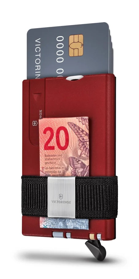 Victorinox Tarjetero Inteligente Rojo (0.7250.13) – Smart Card Wallet 10 Funciones