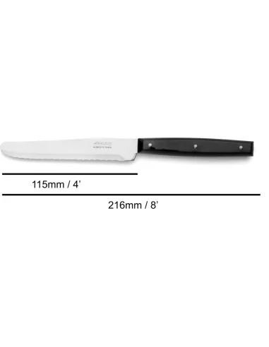 Cuchillo de Mesa Negro Nylon 115 mm Arcos – Serie Piano Classic