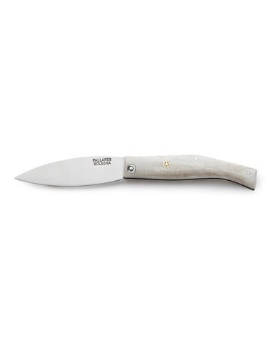 Navaja Pallares Solsona con mango de asta de ciervo pulido