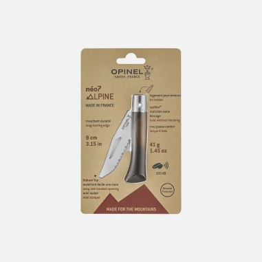 Packaging original del Opinel néo7 Alpine fabricado en Francia 