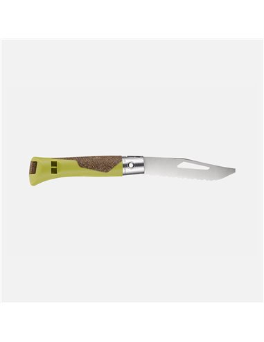 Hoja dentada de 8 cm del Opinel néo7 Alpine, acero inoxidable resistente a la corrosión  