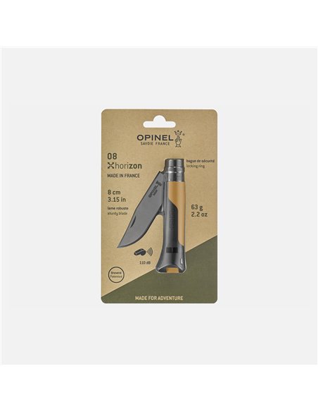 Navaja Opinel 08 Horizon Mostaza Negra Blister