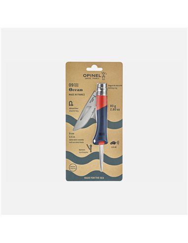 Navaja Opinel 09 Ocean - Rojo Blister