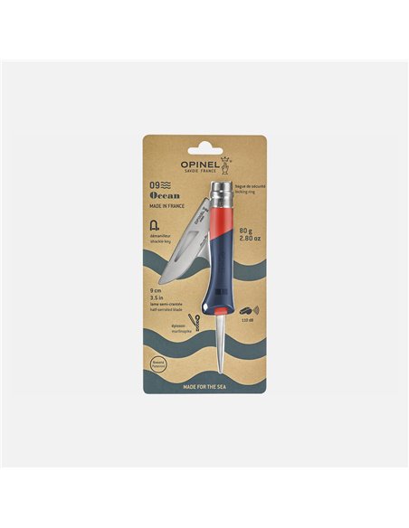 Navaja Opinel 09 Ocean - Rojo Blister