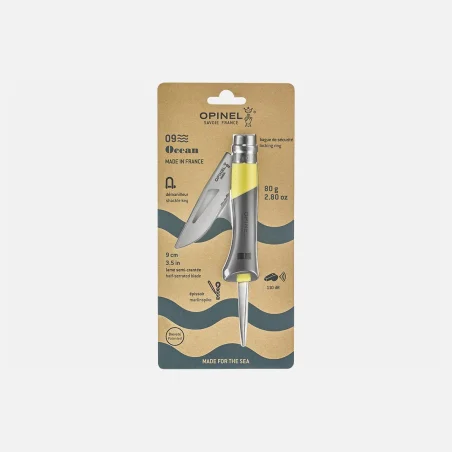 Navaja Opinel 09 Ocean - Amarillo Blister