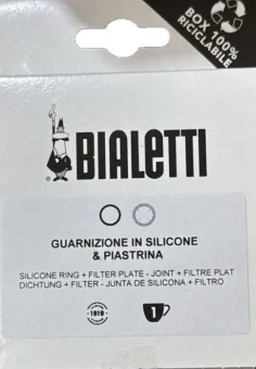1 GOMA SILICONA+1 FILTRO para Bialetti Moka 1 Taza 2
