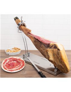 Soporte Jamonero PRO Giratorio Plegable 3 Claveles – Acero Inoxidable 2