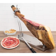 Soporte Jamonero PRO Giratorio Plegable 3 Claveles – Acero Inoxidable 2