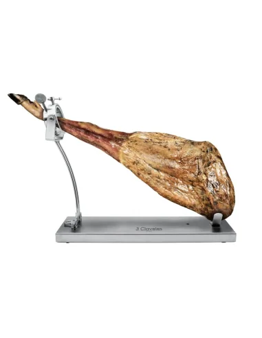 Soporte Jamonero PRO Giratorio Plegable 3 Claveles – Acero Inoxidable