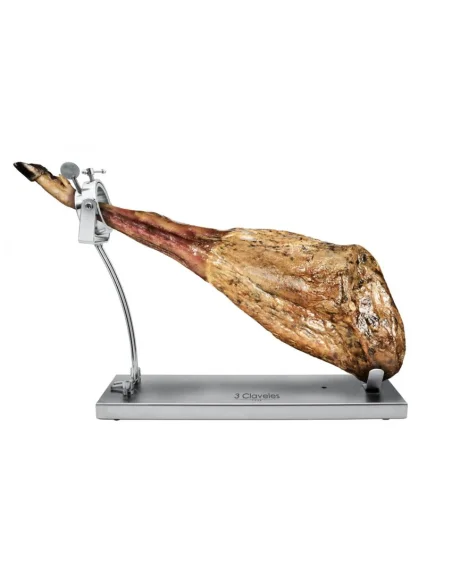 Soporte Jamonero PRO Giratorio Plegable 3 Claveles – Acero Inoxidable