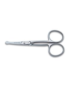Tijera Bebé Curva Inox Forjada 3 Claveles – Puntas Redondeadas  2