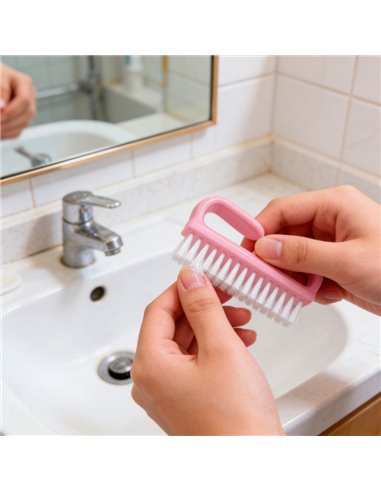 Cepillo de Uñas 3 Claveles – Poliestireno y Cerdas de Nylon