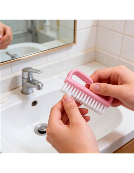 Cepillo de Uñas 3 Claveles – Poliestireno y Cerdas de Nylon