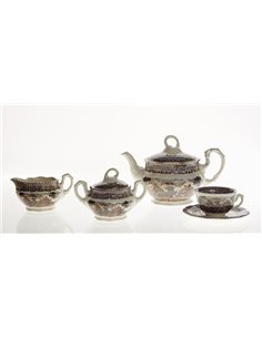 Juego de té Viejo Molino La Cartuja de Sevilla 27 piezas