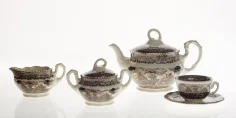 Juego de té Viejo Molino La Cartuja de Sevilla 27 piezas