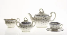 Juego de Té 27 Piezas La Cartuja de Sevilla Flor de Lis