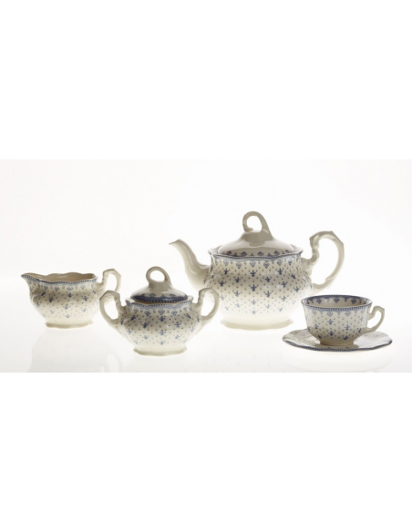 Juego de Té 27 Piezas La Cartuja de Sevilla Flor de Lis