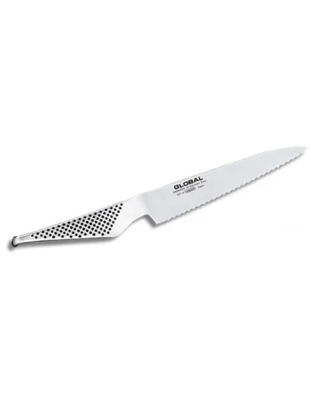 Cuchillo GLOBAL GS-14 Utilitario Dentado, 15 cm
