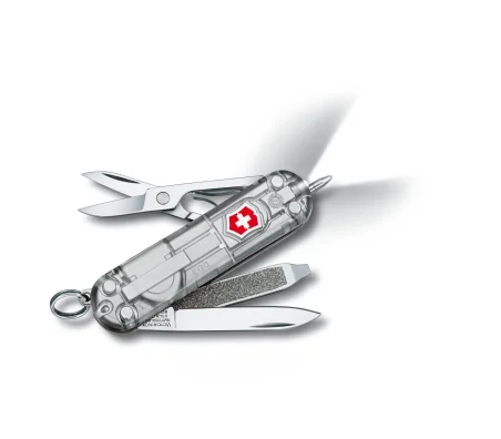 Navaja Suiza Signature Lite Silver Tech, 7 func. con boligrafo y LED