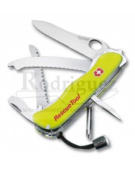 Navaja Suiza Victorinox Rescue Tool, 14 funciones (0.8623.MWN) color fluorescente