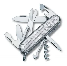 Navaja Victorinox Climber, Plata traslucido 14 funciones (1.3703.T2)
