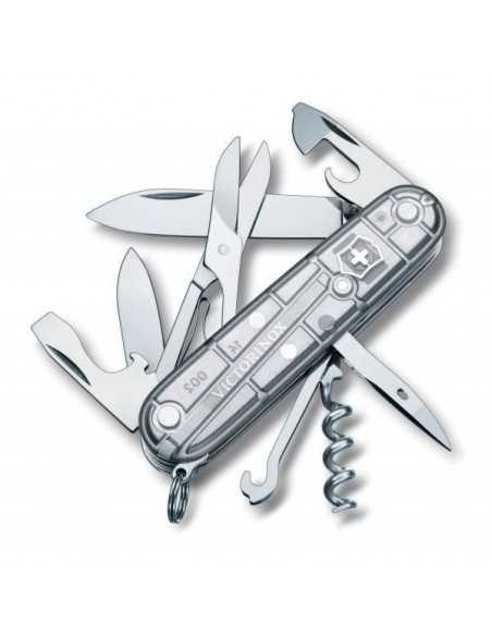 Navaja Victorinox Climber, Plata traslucido 14 funciones (1.3703.T2)