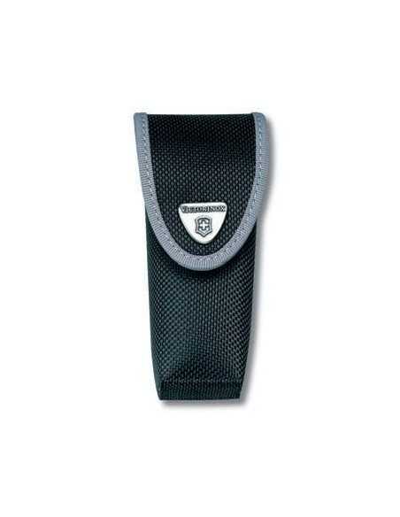 Estuche negro para multiherramientas bloqueables.