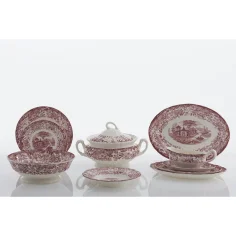 Vajilla 56 Piezas La Cartuja de Sevilla 202 Rosa