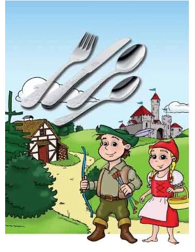 Juego cubierto infantil, 4 pzas. Zwilling modelo Grimm's Märchen