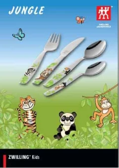 Juego cubierto infantil, 4 pzas. Zwilling modelo JUNGLE 2