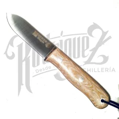 CUCHILLO TRAMPERO PUÑO MICARTA CANVAS BEIGE C/ PEDERNAL MICARTA , H/10 CM (CM113-P) 2