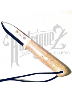 CUCHILLO NORDICO PUÑO MICARTA CANVAS BEIGE C/PEDERNAL H/10 CM (CM115-1) 2