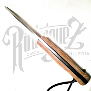 CUCHILLO NORDICO PUÑO MICARTA CANVAS BEIGE C/PEDERNAL H/10 CM (CM115-1)