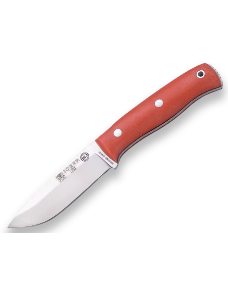 CUCHILLO LYNX PUÑO MICARTA NARANJA F/KYDEX C/ PEDERNAL H/10.5 CM (CN111-3)