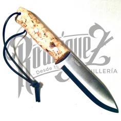 CUCHILLO NORDICO PUÑO ABEDUL RIZADO H/10 CM (CL115) 2
