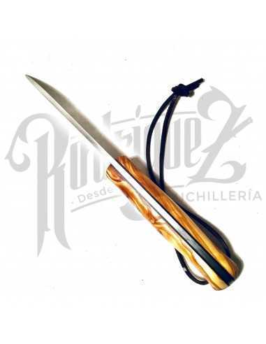 CUCHILLO TRAMPERO PUÑO OLIVO H/10 CM (CO113)
