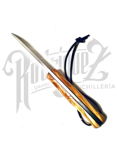 CUCHILLO TRAMPERO PUÑO OLIVO H/10 CM (CO113)