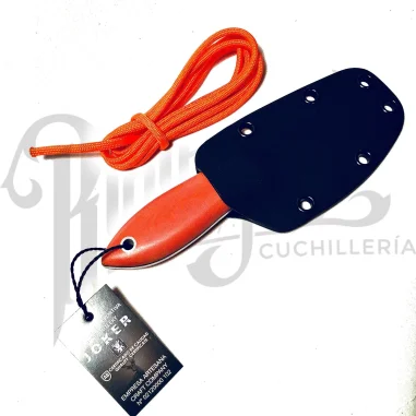 CUCHILLO DE CUELLO AVISPA PUÑO MICARTA NARANJA F/ KYDEX H/ 8CM (CN117)