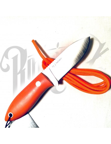CUCHILLO DE CUELLO AVISPA PUÑO MICARTA NARANJA F/ KYDEX H/ 8CM (CN117)