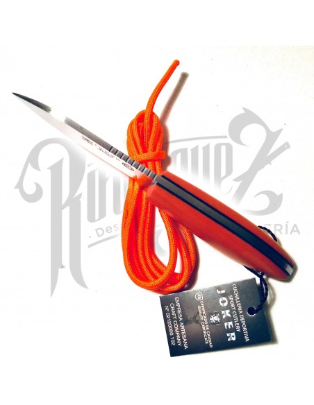 CUCHILLO DE CUELLO AVISPA PUÑO MICARTA NARANJA F/ KYDEX H/ 8CM (CN117)