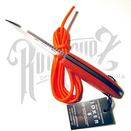 CUCHILLO DE CUELLO AVISPA PUÑO MICARTA NARANJA F/ KYDEX H/ 8CM (CN117)