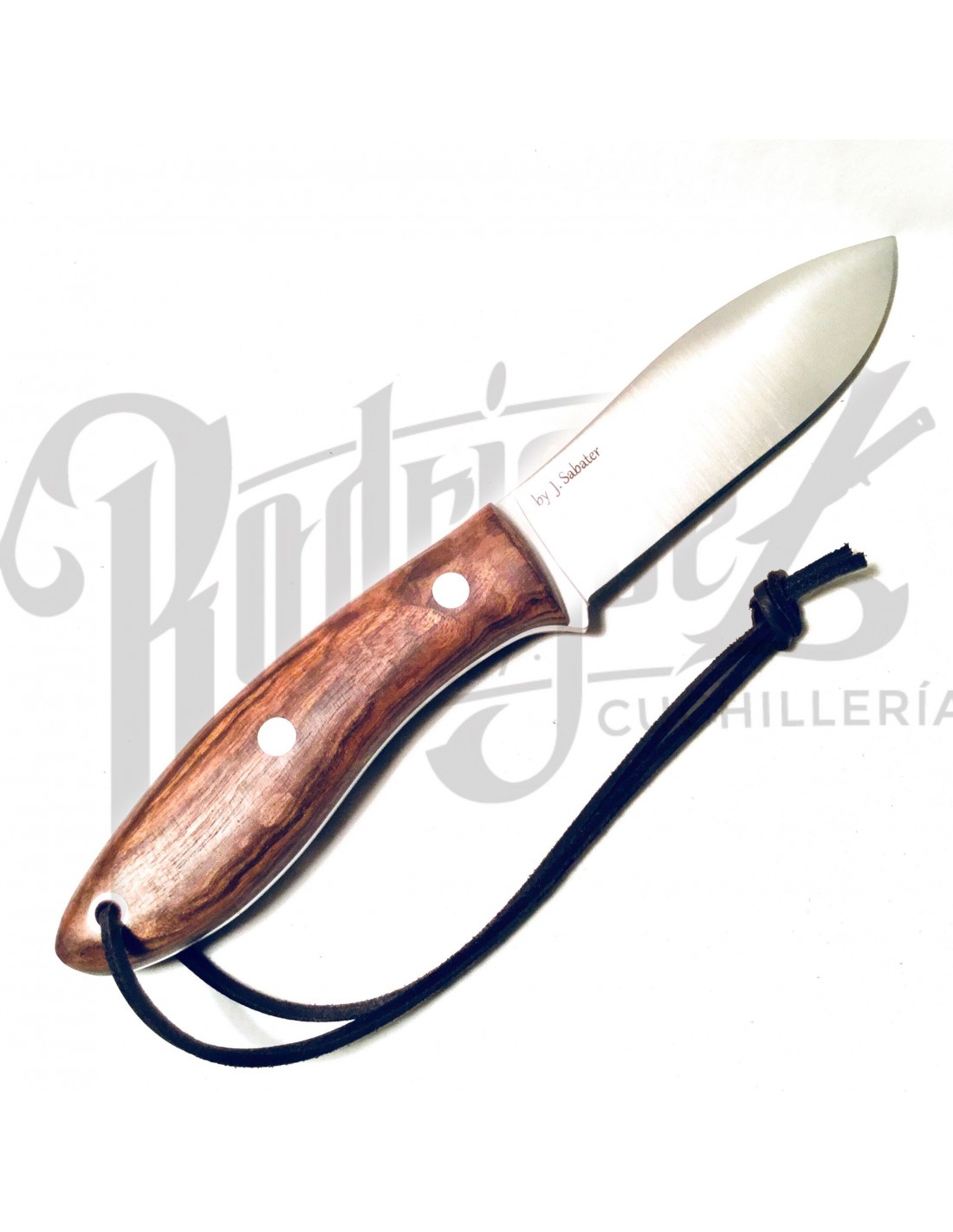 JV BS9 cuchillo bushcraft con hoja de acero carbono y mango de micarta  negra - 53-BS9-MICAR - JV CDA