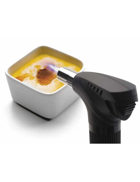 Soplete Reposteria Chef Lacor quemando flan