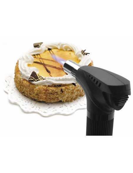 Soplete Reposteria Chef Lacor quemando tarta
