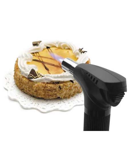 Soplete Reposteria Chef Lacor quemando tarta
