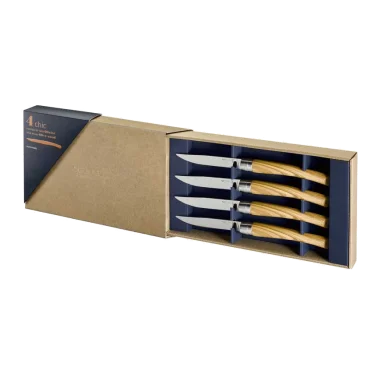 Estuche de 4 cuchillos de mesa OPINEL CHIC OLIVO