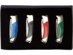 JUEGO 4 NAAVAJAS MINIATURA PUÑO HUESO (JKR0195)