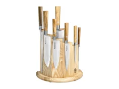 Juego de 7 Cuchillos Boker Damasco Olivo
